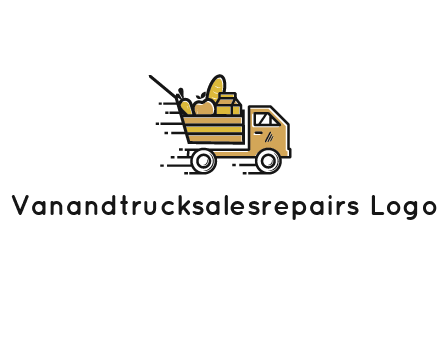truck carrying groceries