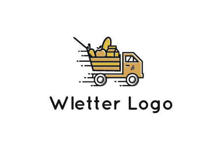 truck carrying groceries