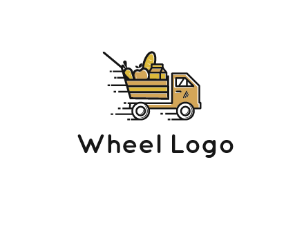 truck carrying groceries