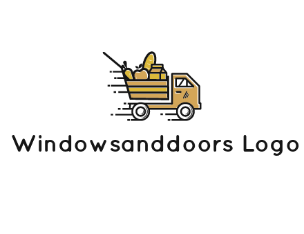 truck carrying groceries