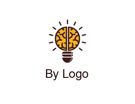 light bulb with brain pattern