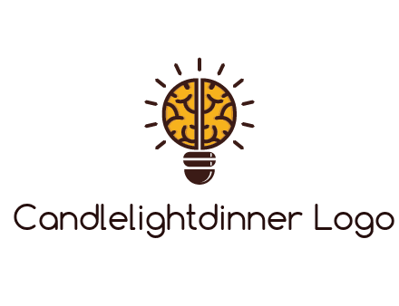 light bulb with brain pattern