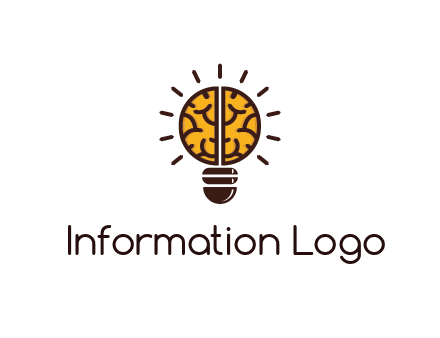 light bulb with brain pattern