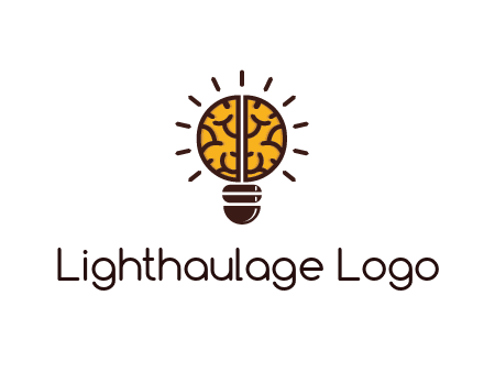 light bulb with brain pattern