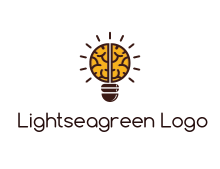 light bulb with brain pattern