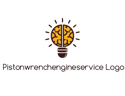 light bulb with brain pattern