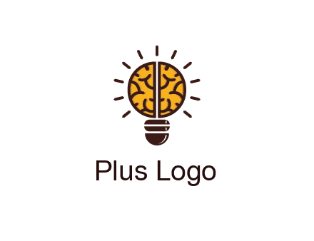 light bulb with brain pattern