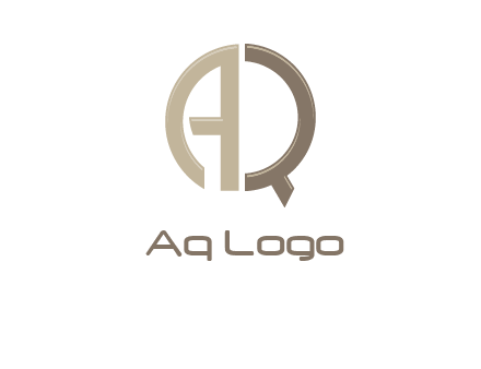 letter AQ creates circle icon