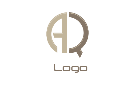 letter AQ creates circle icon