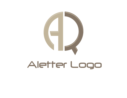 letter AQ creates circle icon