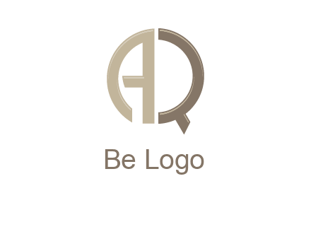 letter AQ creates circle icon