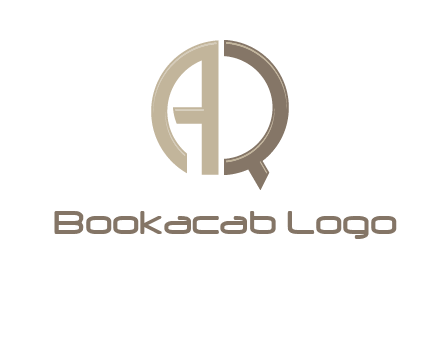 letter AQ creates circle icon