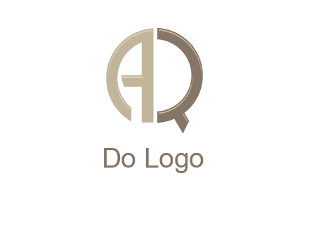 letter AQ creates circle icon