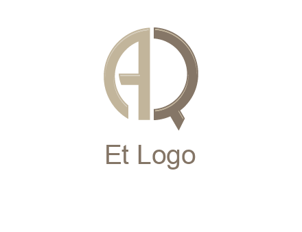 letter AQ creates circle icon