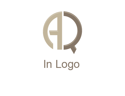 letter AQ creates circle icon