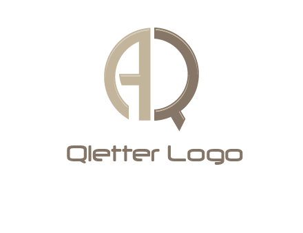 letter AQ creates circle icon