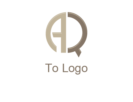 letter AQ creates circle icon