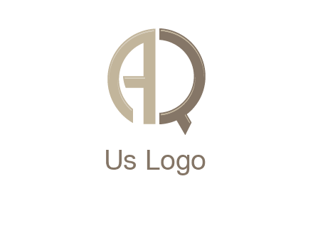 letter AQ creates circle icon