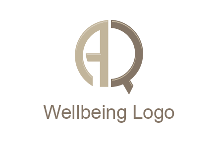 letter AQ creates circle icon