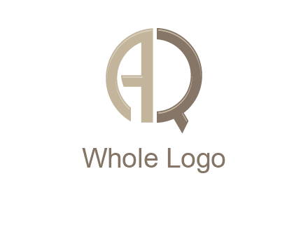letter AQ creates circle icon