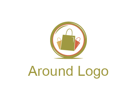 shopping bags in circle