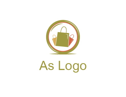 shopping bags in circle