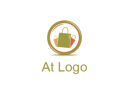 shopping bags in circle