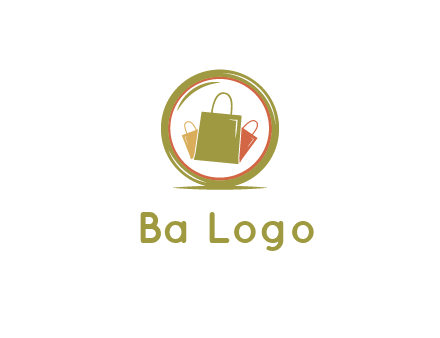 shopping bags in circle