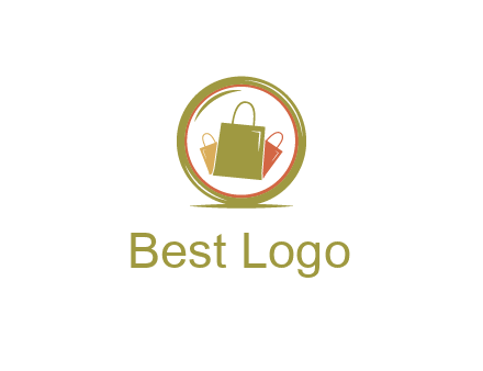 shopping bags in circle