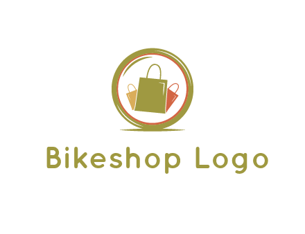 shopping bags in circle