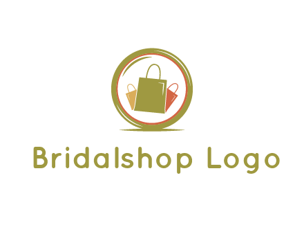 shopping bags in circle