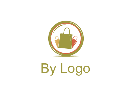 shopping bags in circle