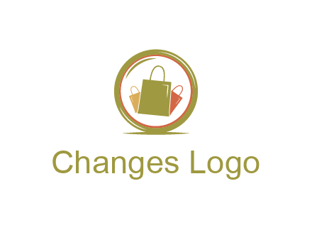 shopping bags in circle