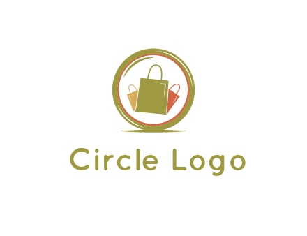 shopping bags in circle