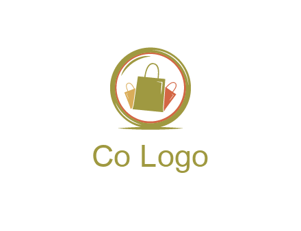 shopping bags in circle