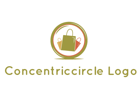 shopping bags in circle