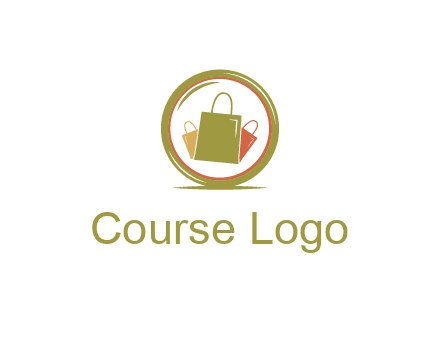 shopping bags in circle