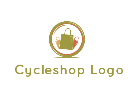 shopping bags in circle