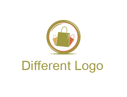 shopping bags in circle