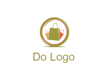 shopping bags in circle