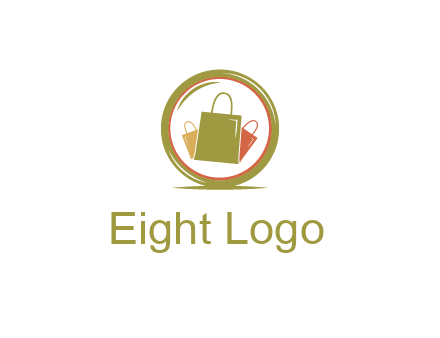 shopping bags in circle