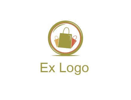 shopping bags in circle
