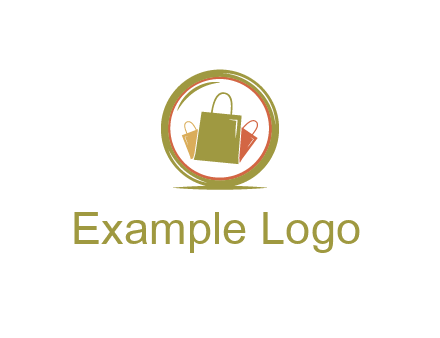 shopping bags in circle