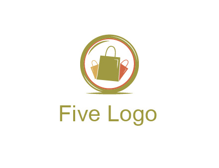 shopping bags in circle