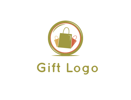 shopping bags in circle