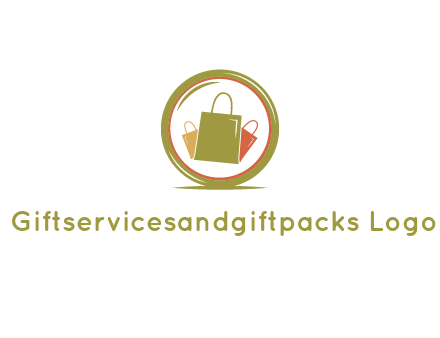shopping bags in circle