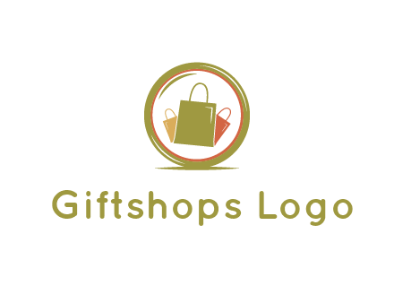 shopping bags in circle
