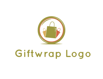 shopping bags in circle