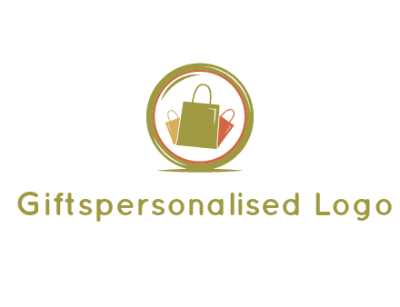 shopping bags in circle
