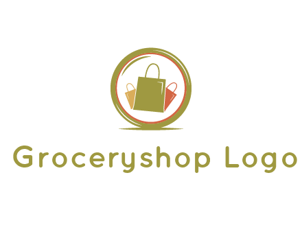 shopping bags in circle